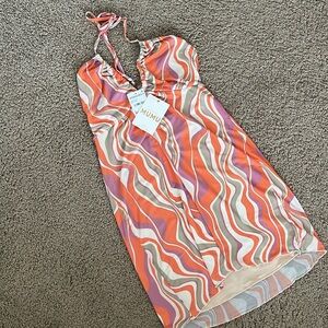 Show Me Your Mumu Pink & Orange Patterned Dress, NWT